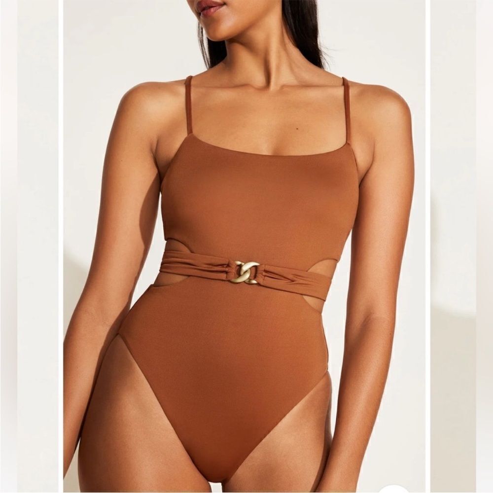 Vitamin A Luxe Link Belted One Piece